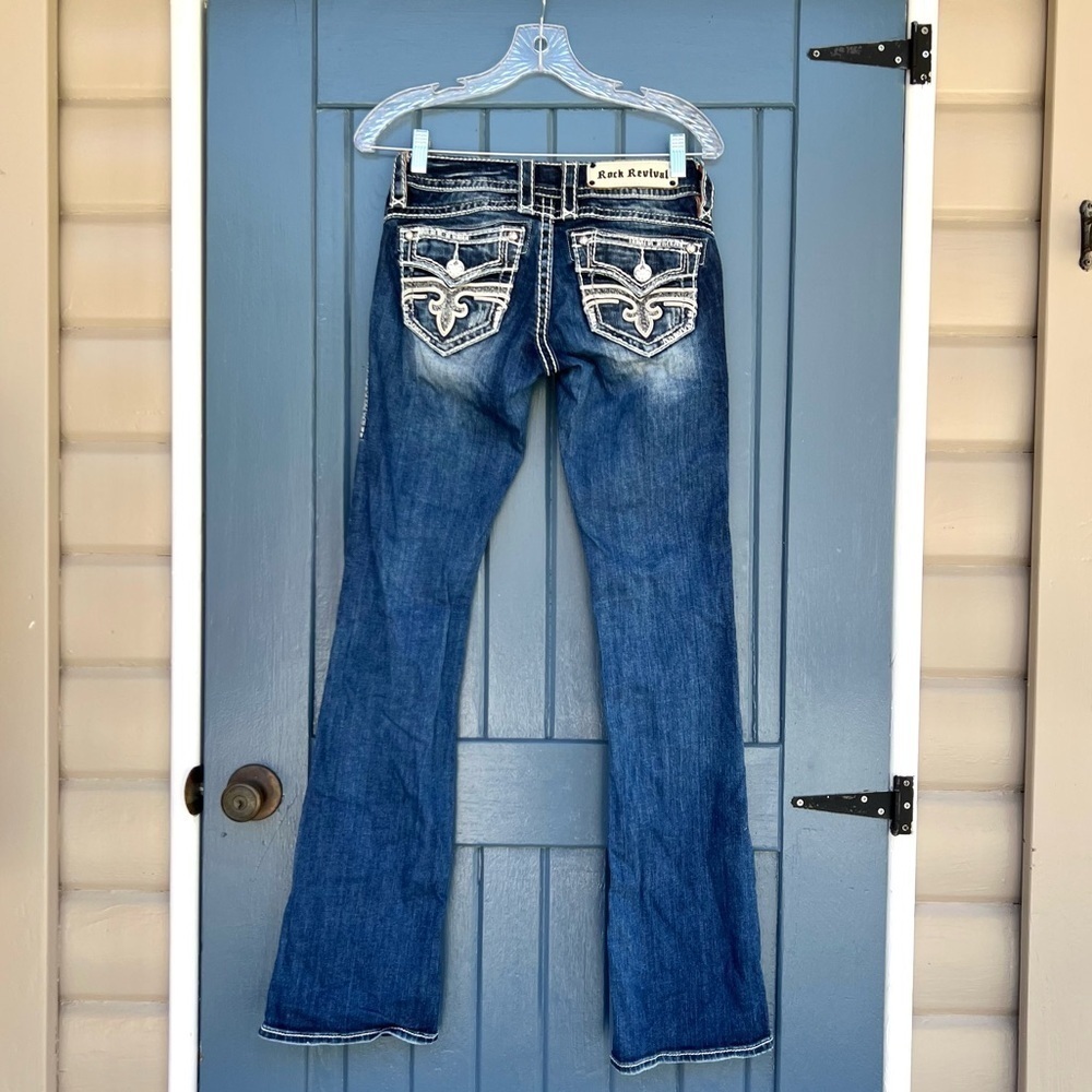 Rock Revival Boots Jeans with Vintage Fade Women Size 26